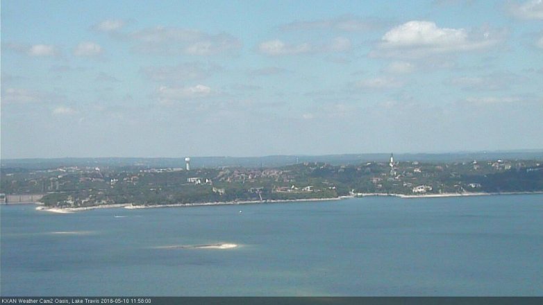 Lake Travis webcam, May 10, 2018 11:00 AM CT
