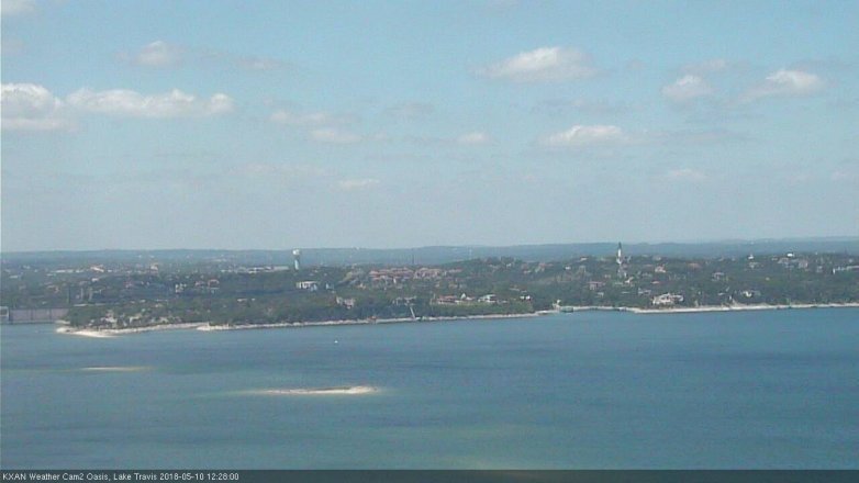 Lake Travis webcam, May 10, 2018 11:30 AM CT