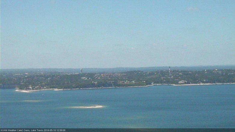 Lake Travis webcam, May 10, 2018 12:00 PM CT