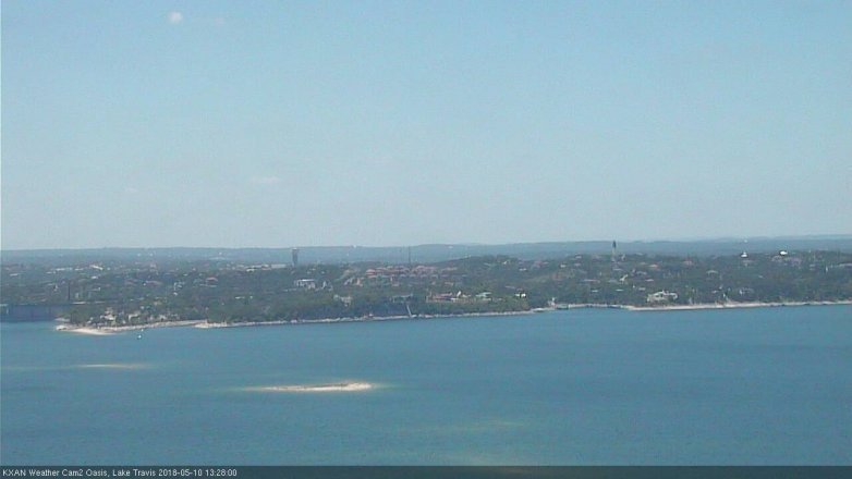 Lake Travis webcam, May 10, 2018 12:30 PM CT