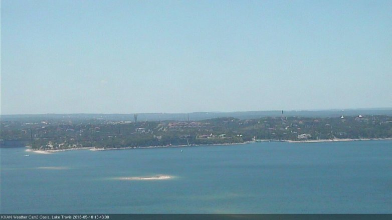 Lake Travis webcam, May 10, 2018 12:45 PM CT