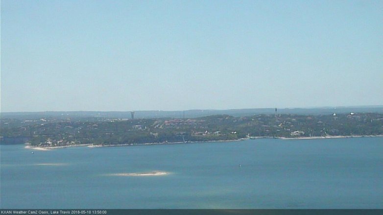 Lake Travis webcam, May 10, 2018 1:00 PM CT