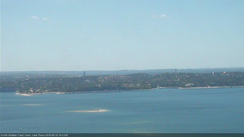 Lake Travis webcam, May 10, 2018 1:15 PM CT