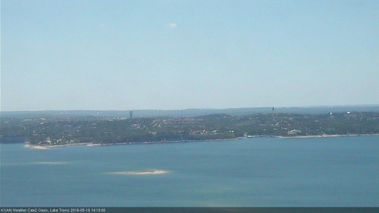 Lake Travis webcam, May 10, 2018 1:20 PM CT