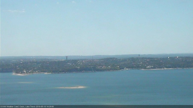 Lake Travis webcam, May 10, 2018 1:30 PM CT