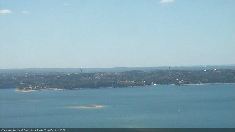 Lake Travis webcam, May 10, 2018 1:35 PM CT