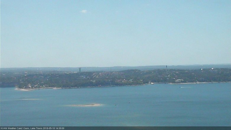 Lake Travis webcam, May 10, 2018 1:40 PM CT