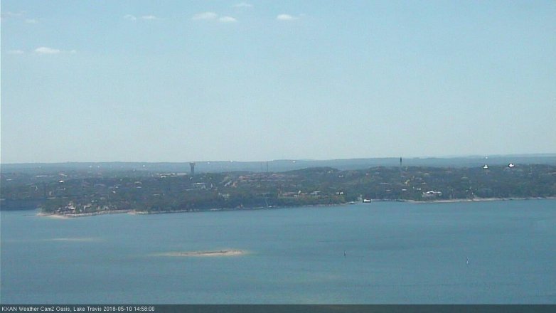Lake Travis webcam, May 10, 2018 2:00 PM CT
