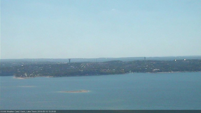 Lake Travis webcam, May 10, 2018 2:30 PM CT