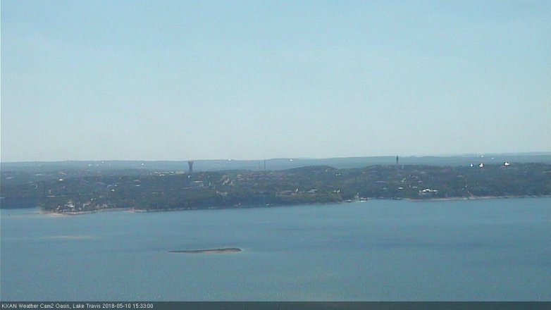 Lake Travis webcam, May 10, 2018 2:35 PM CT
