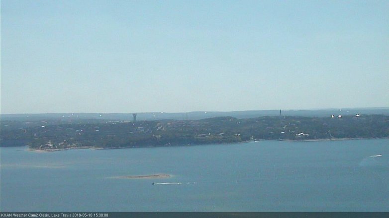 Lake Travis webcam, May 10, 2018 2:40 PM CT