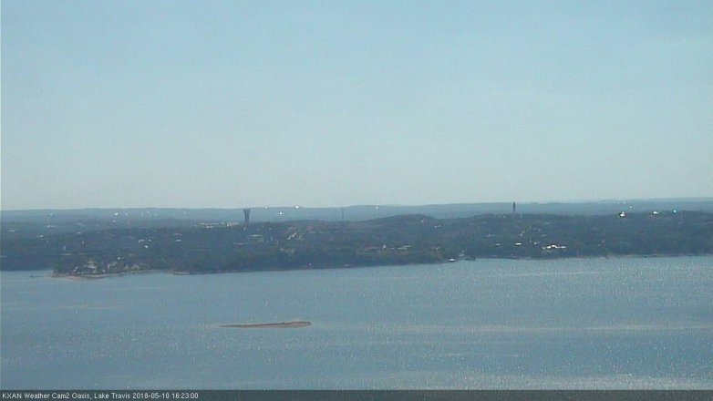 Lake Travis webcam, May 10, 2018 3:25 PM CT