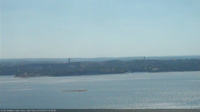 Lake Travis webcam, May 10, 2018 3:35 PM CT