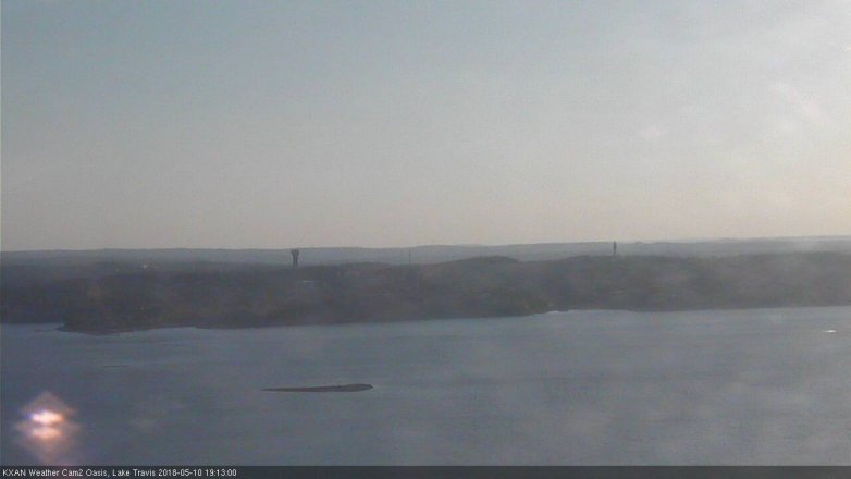 Lake Travis webcam, May 10, 2018 6:15 PM CT