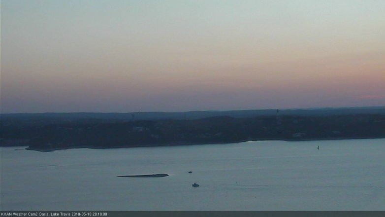 Lake Travis webcam, May 10, 2018 7:20 PM CT