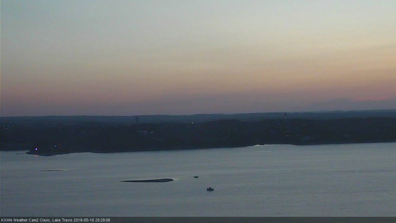 Lake Travis webcam, May 10, 2018 7:30 PM CT
