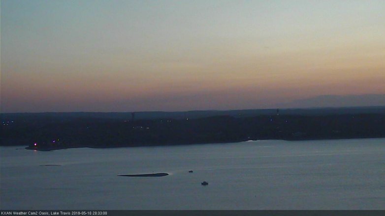 Lake Travis webcam, May 10, 2018 7:35 PM CT