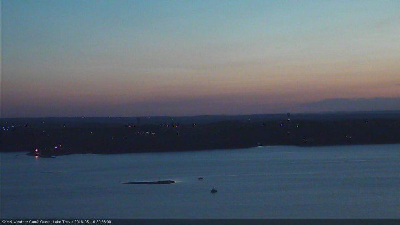 Lake Travis webcam, May 10, 2018 7:40 PM CT