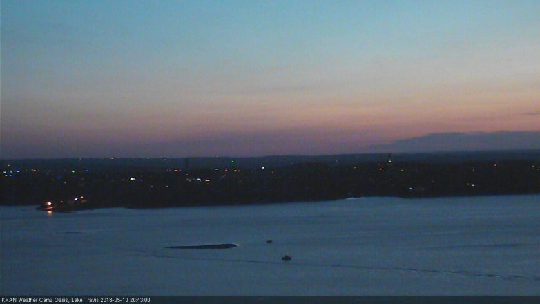 Lake Travis webcam, May 10, 2018 7:45 PM CT
