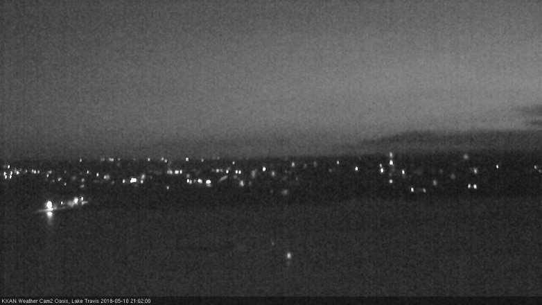 Lake Travis webcam, May 10, 2018 8:05 PM CT