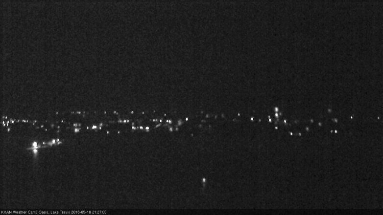 Lake Travis webcam, May 10, 2018 8:30 PM CT