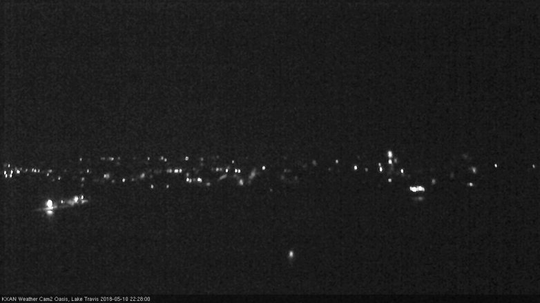 Lake Travis webcam, May 10, 2018 9:30 PM CT