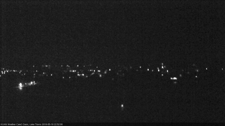 Lake Travis webcam, May 10, 2018 9:55 PM CT