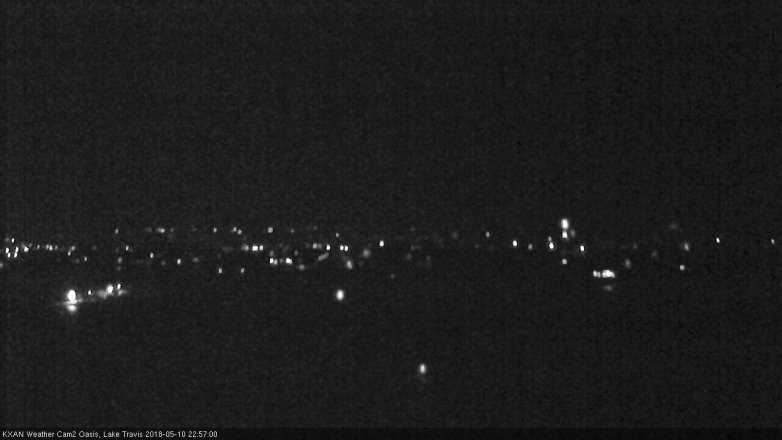 Lake Travis webcam, May 10, 2018 10:00 PM CT