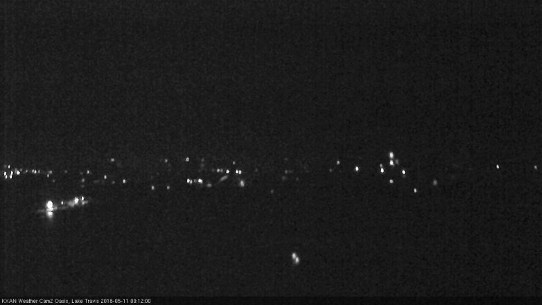 Lake Travis webcam, May 10, 2018 11:15 PM CT