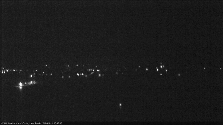 Lake Travis webcam, May 10, 2018 11:45 PM CT