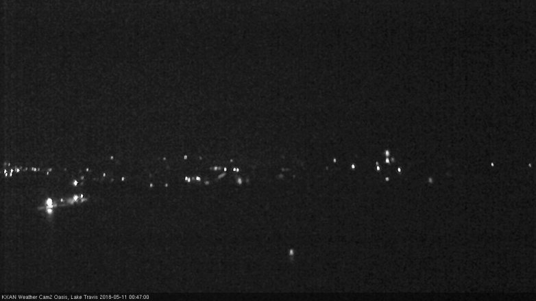 Lake Travis webcam, May 10, 2018 11:50 PM CT
