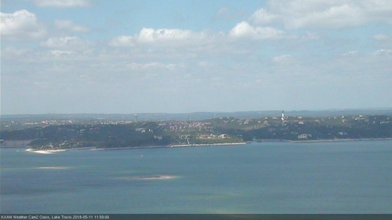 Lake Travis webcam, May 11, 2018 11:00 AM CT