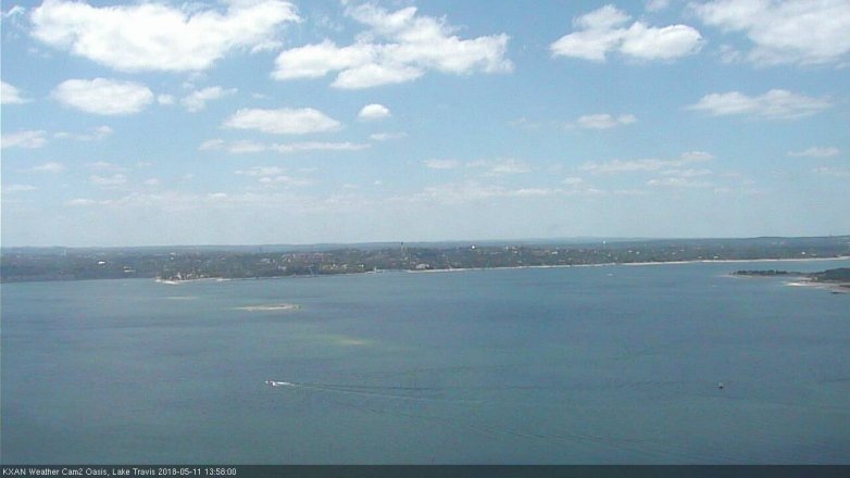Lake Travis webcam, May 11, 2018 1:00 PM CT