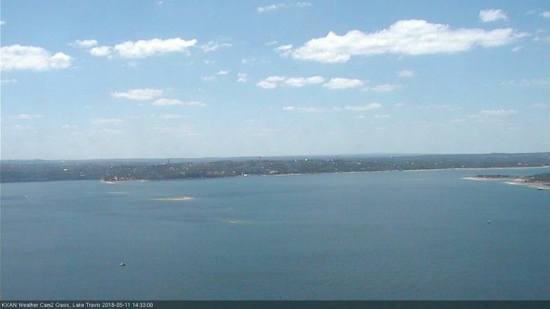 Lake Travis webcam, May 11, 2018 1:35 PM CT