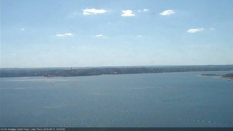 Lake Travis webcam, May 11, 2018 3:05 PM CT