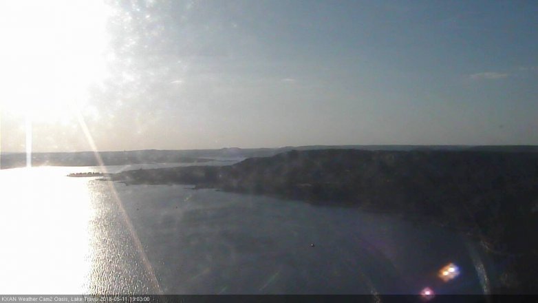 Lake Travis webcam, May 11, 2018 6:05 PM CT