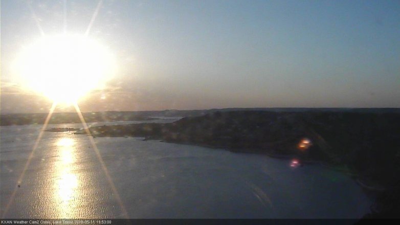 Lake Travis webcam, May 11, 2018 6:55 PM CT