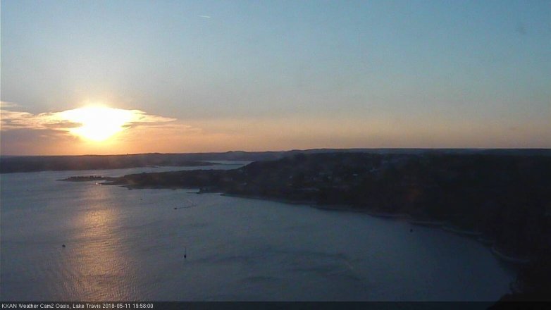Lake Travis webcam, May 11, 2018 7:00 PM CT