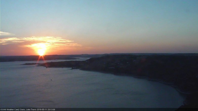 Lake Travis webcam, May 11, 2018 7:15 PM CT