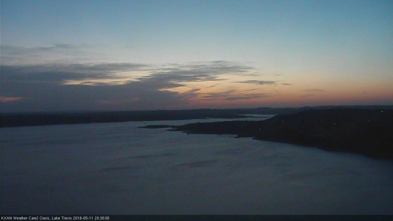 Lake Travis webcam, May 11, 2018 7:40 PM CT
