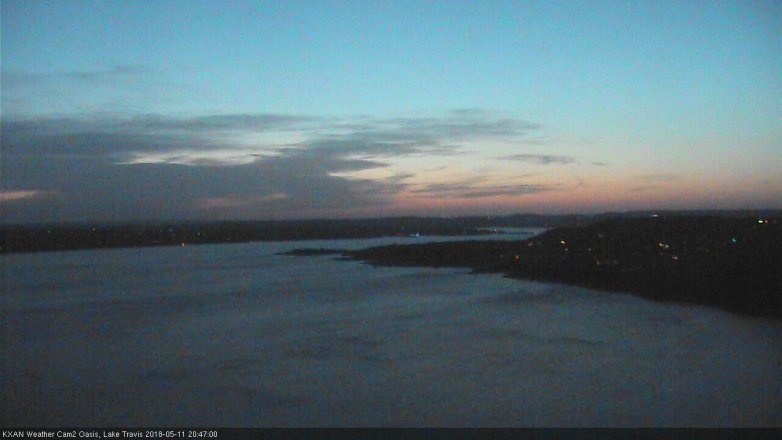 Lake Travis webcam, May 11, 2018 7:50 PM CT