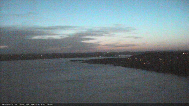 Lake Travis webcam, May 11, 2018 7:55 PM CT