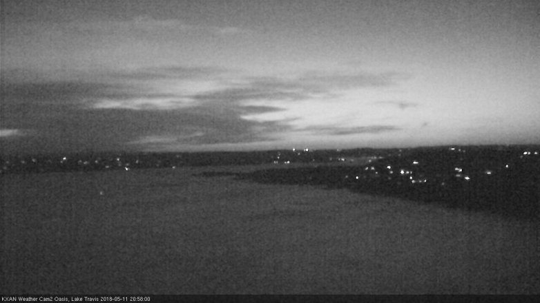 Lake Travis webcam, May 11, 2018 8:00 PM CT