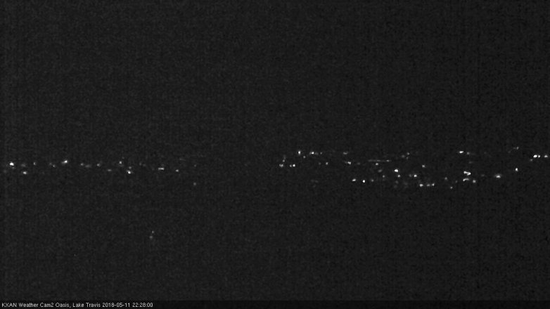 Lake Travis webcam, May 11, 2018 9:30 PM CT