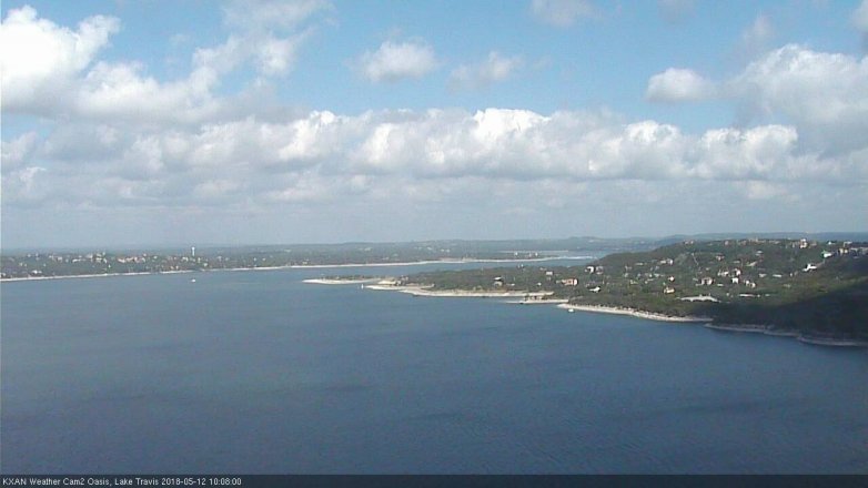 Lake Travis webcam, May 12, 2018 9:10 AM CT
