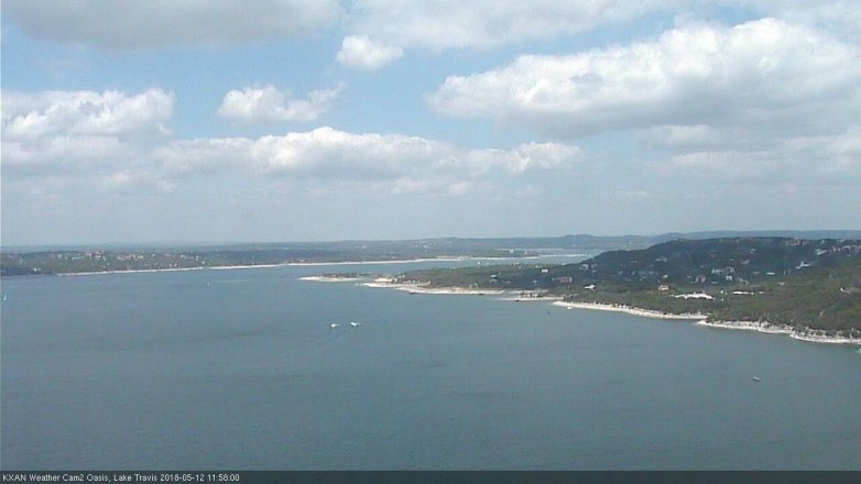 Lake Travis webcam, May 12, 2018 11:00 AM CT