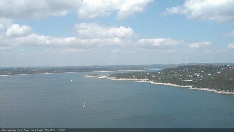 Lake Travis webcam, May 12, 2018 11:10 AM CT