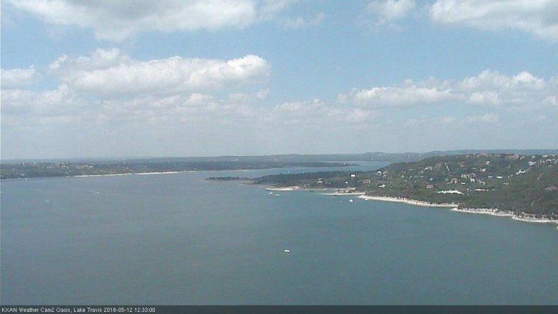 Lake Travis webcam, May 12, 2018 11:35 AM CT