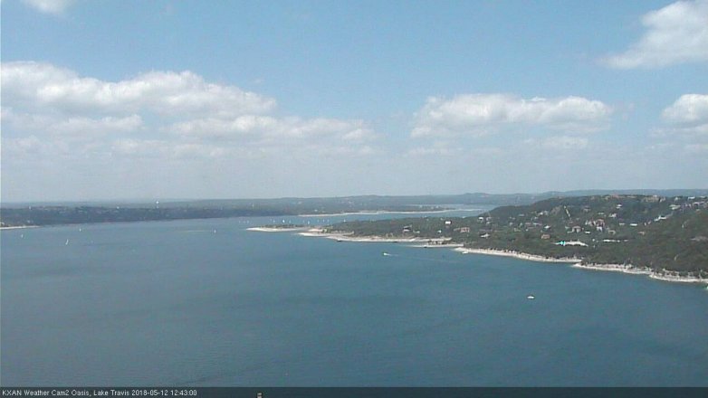 Lake Travis webcam, May 12, 2018 11:45 AM CT