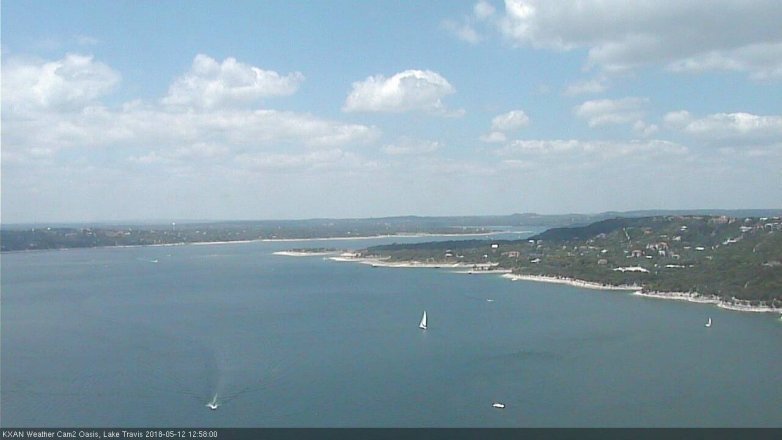 Lake Travis webcam, May 12, 2018 12:00 PM CT